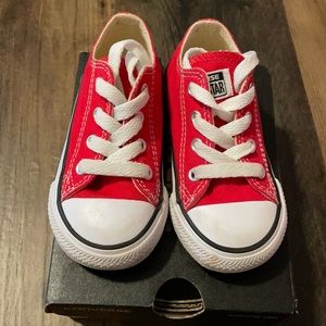 Red & white converse